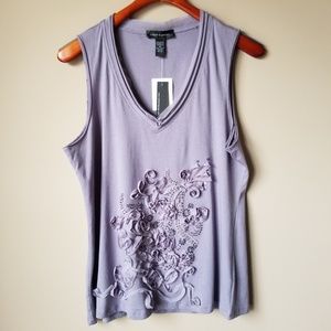 Cable & Gauge | Embellished V Neck Tank Size XL